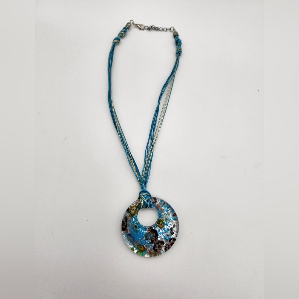 Blue and Green Pendant Necklace